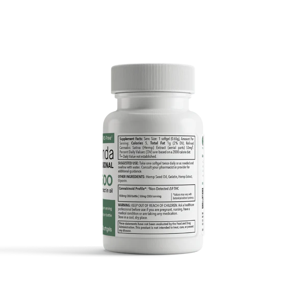 Broad Spectrum CBD Softgels 30-count - 50mg per Serving - Image 2